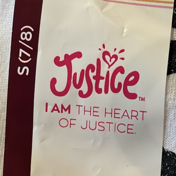 New Justice size Small (7/8) crop short sleeve glitter shirt - Picture 13 of 13